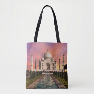 Tote Bag Les monuments   Vue colorée du Taj Mahal