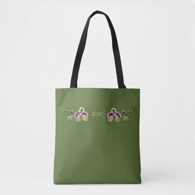 Tote Bag Les orchidées foncées de vert olive tout plus de - (Devant)