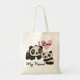 Tote Bag Les pandas I aiment ma Nana