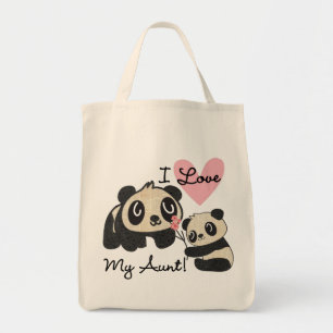 Tote Bag Les pandas I aiment ma tante