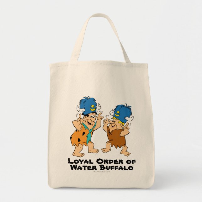 Tote Bag Les Pierrafeu | Buffles d'eau Fred & Barney (Devant)