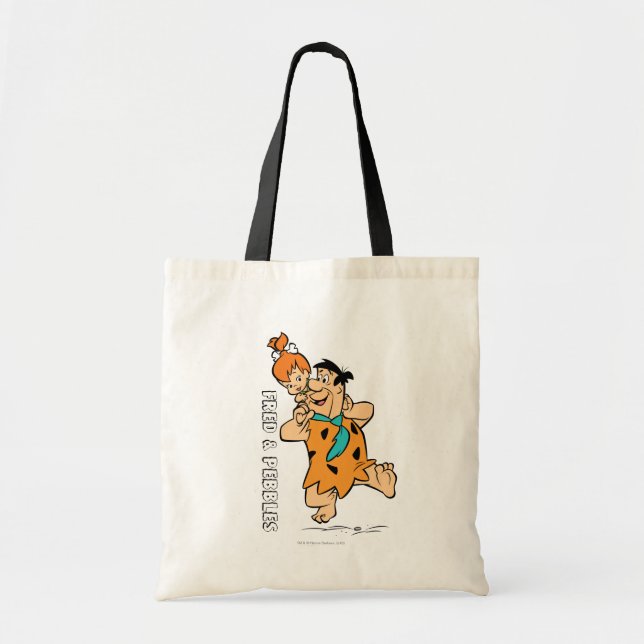 Tote Bag Les Pierrafeu | Fred & Pebbles Flintstone (Devant)