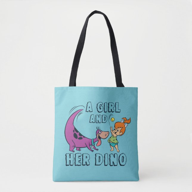 Tote Bag Les Pierrafeu | Galets & Dino Play Ball (Devant)