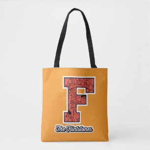 Tote Bag Les Pierrafeu Monogramme de style collégial