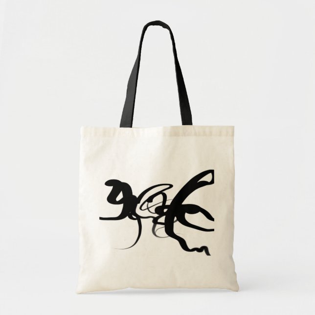Tote Bag Les Plongeurs : Noir et Blanc Abstrait (Devant)