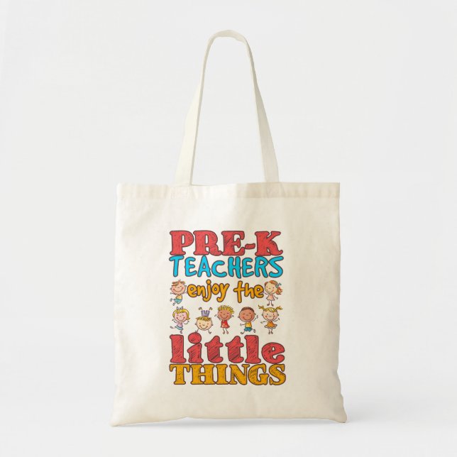 Tote Bag Les professeurs pré-K apprécient les petites chose (Devant)