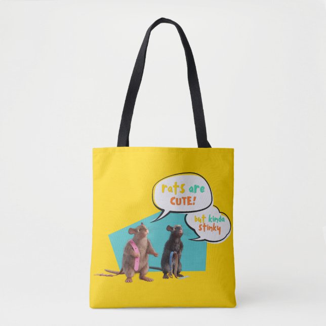 Tote Bag Les Rats Sont Mignons Mais Plutôt Stinky (Devant)
