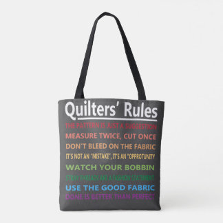 Tote Bag Les règles de Quilters