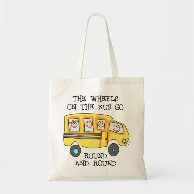 Tote Bag Les roues du bus (Devant)