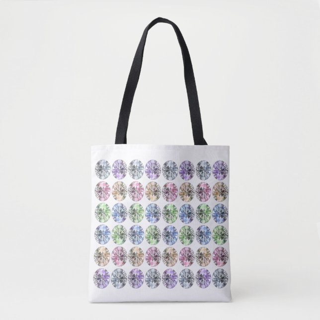 Tote Bag Les strass colorés (Devant)
