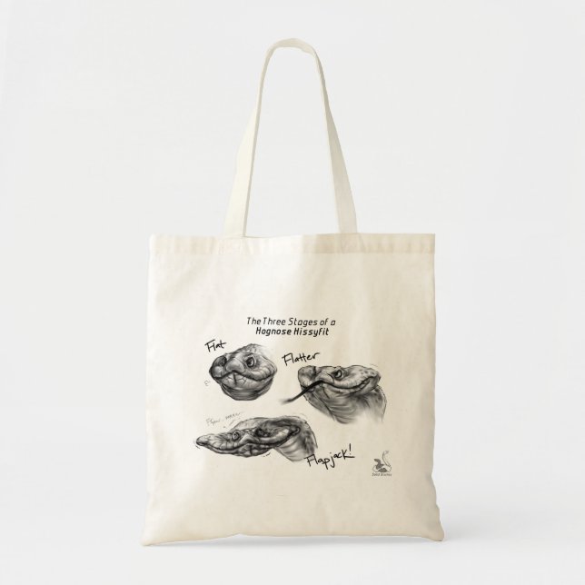 Tote Bag "Les trois étapes d'un Hognose Hissyfit " (Devant)