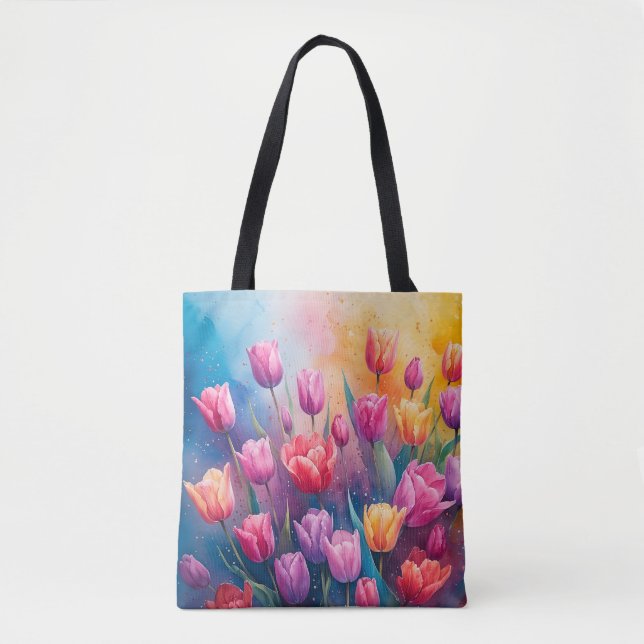 Tote Bag Les tulipes de beauté de la nature (Devant)
