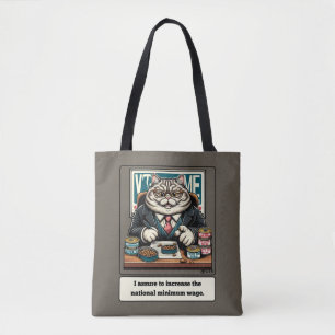 Tote Bag Les vaches espiègles : Le Cat Crafty Politicien