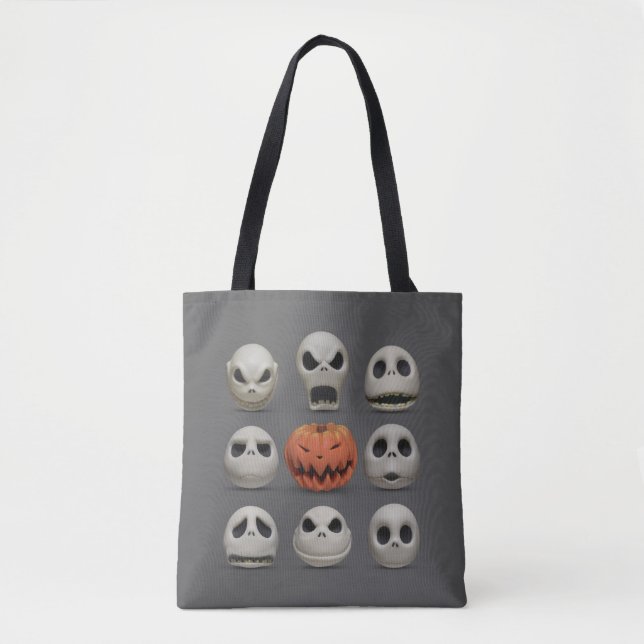 Tote Bag Les visages de Jack Skellington le roi Citrouille (Devant)