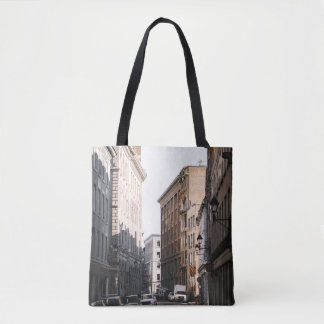 TOTE BAG LES VOITURES DISPOSÉES SUR LE CÔTÉ DE LA ROUTE ENT