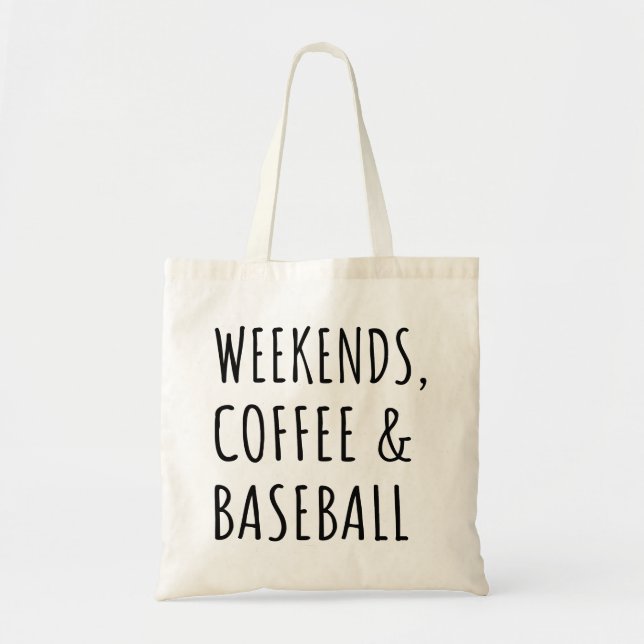 Tote Bag Les week-ends, le café et le baseball I (Devant)