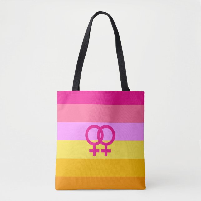 Tote Bag Lesbienne Dawn Pride Femmes qui aiment les femmes (Devant)