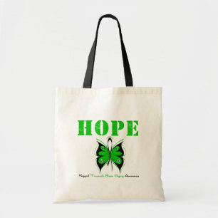 Tote Bag Lésion cérébrale de RibbonTraumatic de papillon