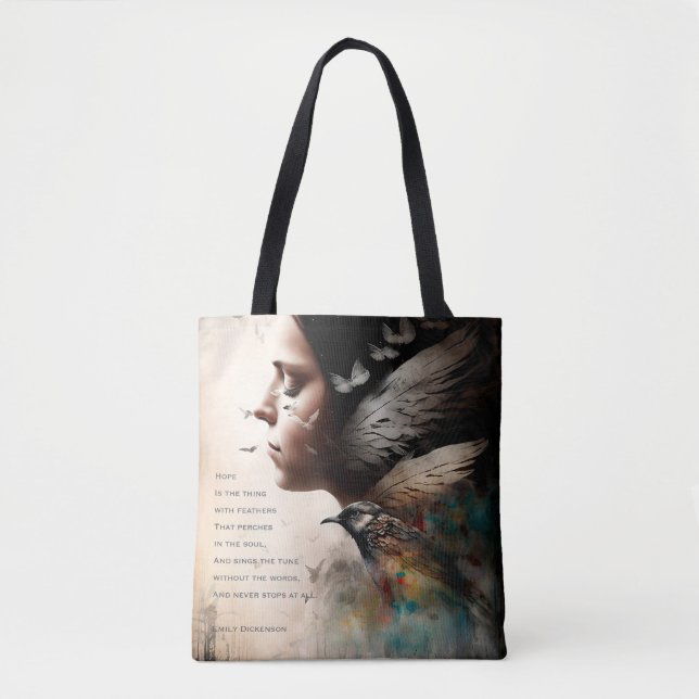 Tote Bag L'espoir est la chose avec les plumes (Devant)