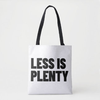 Tote Bag Less Is Plenty Minimalist Streetwear Typography