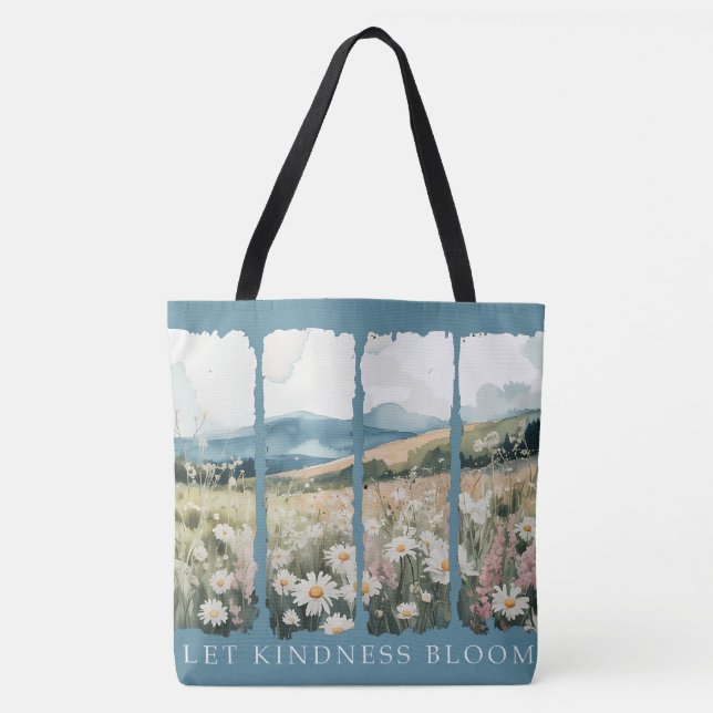 Tote Bag Let Kindness Bloom. (Devant)
