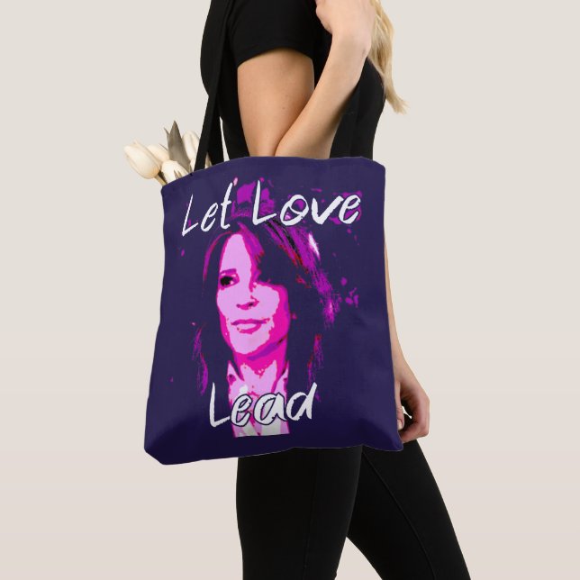Tote Bag Let Love Lead - Marianne Williamson (De près)
