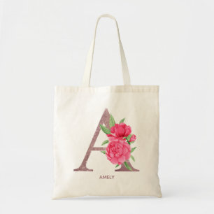 Tote Bag Lettre A Nom personnalisé monogramme femme d'affai