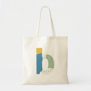Tote Bag Lettre Abstraite moderne B Monogramme initial