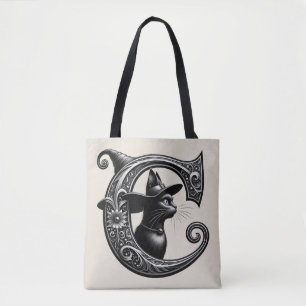 TOTE BAG LETTRE CHATON NOIR CHATON CHATON CHATON CHATON CHA