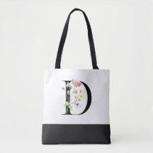 Lettre Fleur sauvage personnalisée Monogramme D
