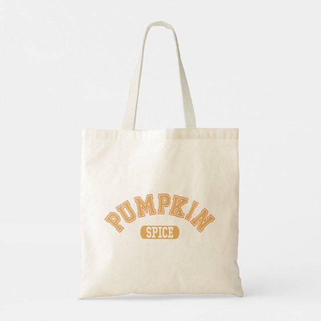Tote Bag Lettre Orange Citrouille Spice College Inspiré (Dos)