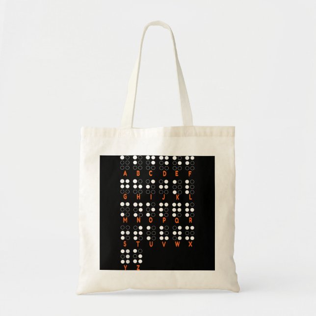 Tote Bag Lettres alphabétiques de la Journée mondiale du br (Devant)
