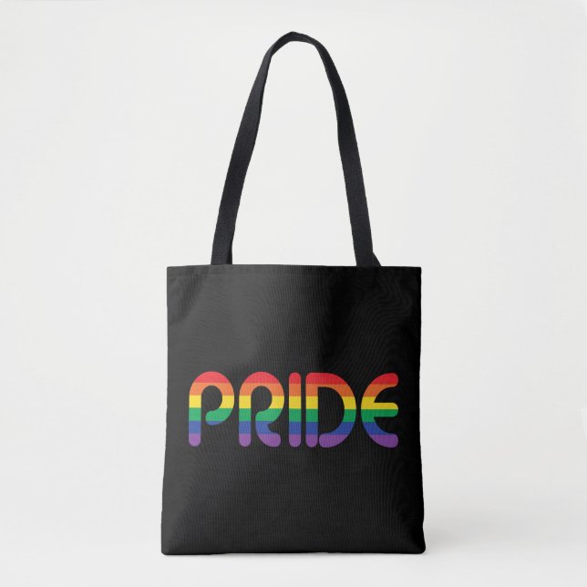 Tote Bag Lettres de ballon Rainbow Pride (Devant)