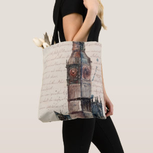 Tote Bag Lettres de cru des destinations   de Big Ben