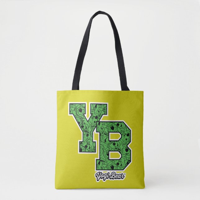 Tote Bag Lettres de Varsité à motifs de l'ours de Yogi (Devant)