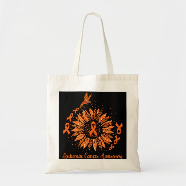 Tote Bag Leukemia Cancer Awareness T-shirt orange Sunflower (Devant)