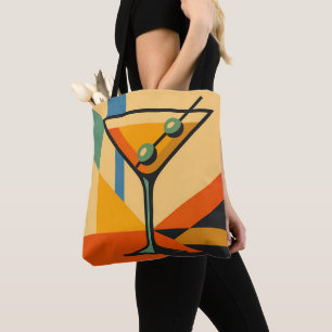 Tote Bag Lever de soleil Bauhaus Martini de style moderne d