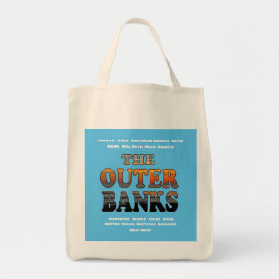 Tote Bag Lever de soleil sur les Outer Banks Texte et Ville