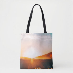Tote Bag lever de soleil sur une montagne