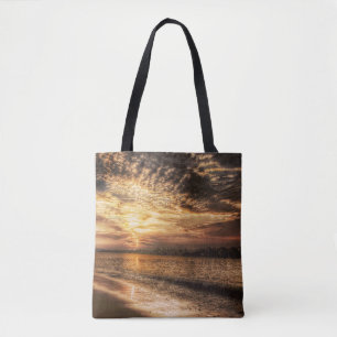 Tote Bag Lever du soleil de la superbe plage
