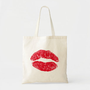 Tote Bag Lèvres de baiser rouges