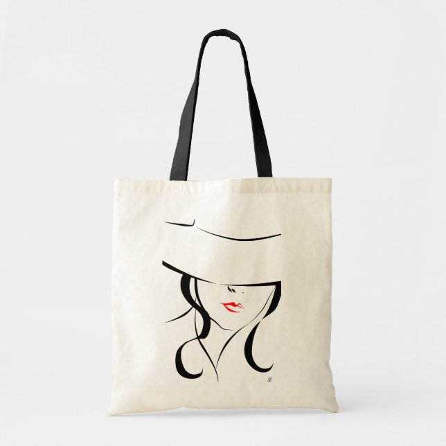 Tote Bag Lèvres rouges (Devant)