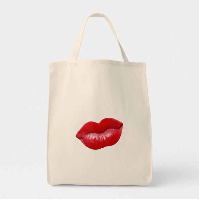 Tote Bag Lèvres rouges CHAUDES (Devant)