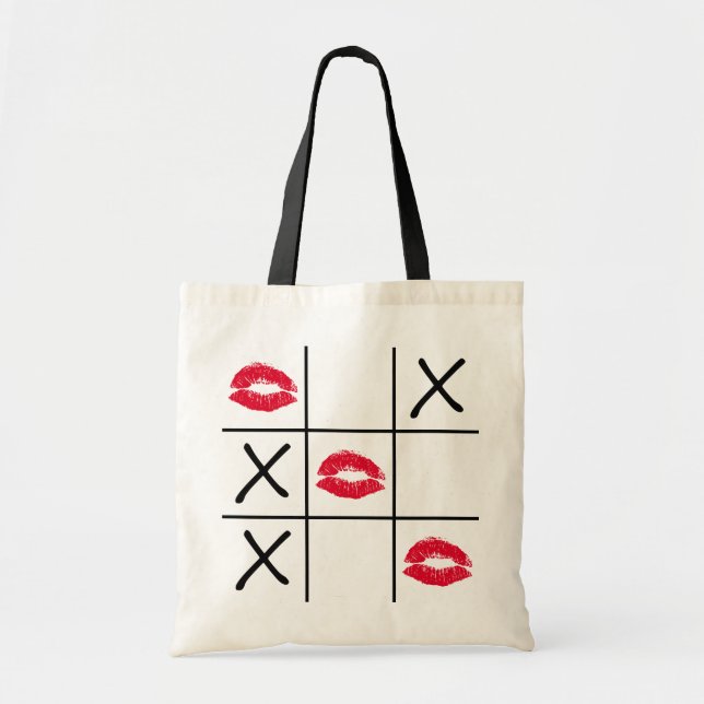 Tote Bag Lèvres Tic Tac Toe (Devant)