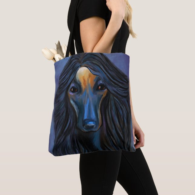 Tote Bag Lévrier Afghan     (De près)
