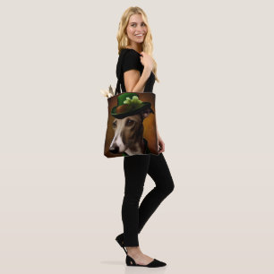 Tote Bag Lévrier en robe de la Saint-Patrick