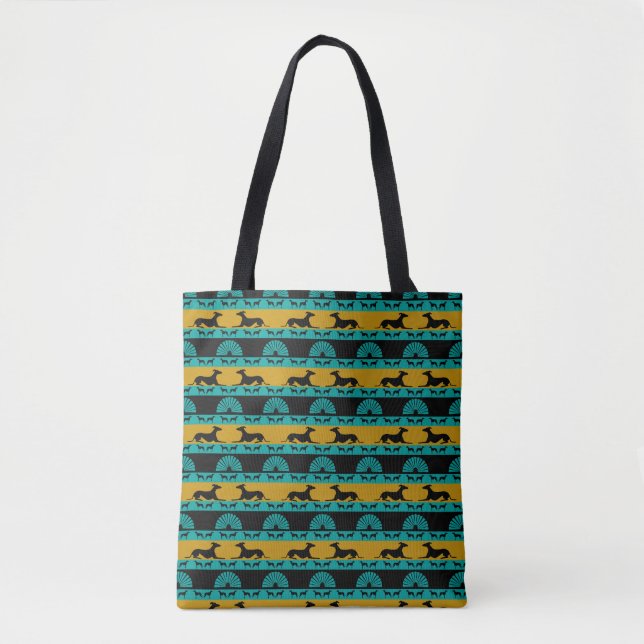 Tote Bag Lévrier Fourre-tout d'art déco (Devant)