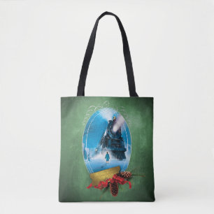 Tote Bag L'Express polaire   Arrivée du train encadré de 