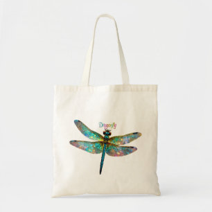 Tote Bag Libellule colorée en verre teinté