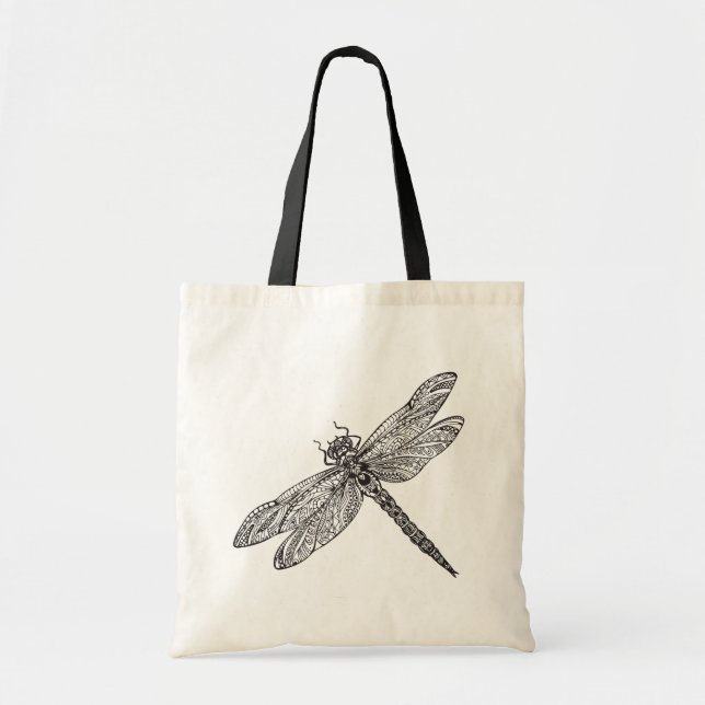 Tote Bag Libellule dans le style (Devant)